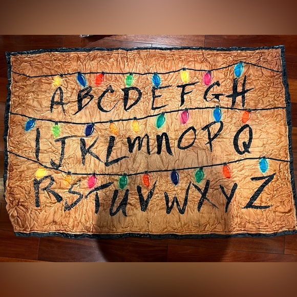 Stranger Things Alphabet Blanket - Picture 1 of 4